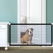 Dog Safety Gate Pet Safe Mesh Fence Portable Folding Safety Gate Install Anywhere 110 * 72CM