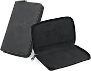 [Mayoii] Passport Holder Travel Wallet - Slim PU Leather Document Organiser for Women and Men, Compact Travel Document Holder, Perfect for Travelers, Black, one, Casual