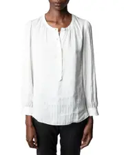 Zadig & Voltaire Teck Satin Raye Shirt