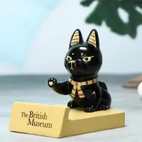 在飛比找樂天市場購物網優惠-大英博物館埃及貓擺件桌面手機支架創意生日禮物可愛便攜手機座 