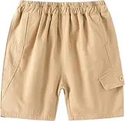 [CUATINTUO] Little Boy Athleisure Pockets Shorts Elastic Waist