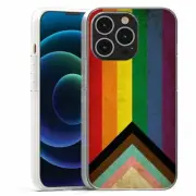 For Apple IPhone 13 Pro Max Mini TPU Case Cover+Glass(Grunge Pride Flag)
