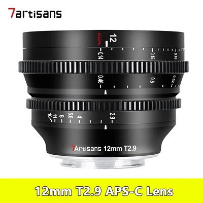 7artisans 12mm T2.9 APS-C Ultra Wide Angle Cinema Lens For Sony E-mount Cameras