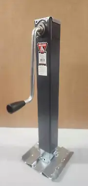 BULLDOG Square Trailer Jack No Mount 10k lbs Support Sidewind WeldOn 15in Travel