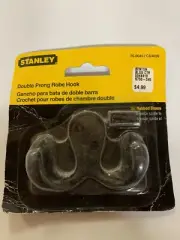 (6) NEW Stanley Double Prong Robe Hooks In Oil Rubbed Bronze
