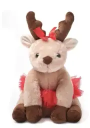 Bearington Darling Dancer Reindeer W/ Red Tutu Plush Stuffed Animal Toy 11”