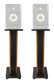 (2) Rockville 28" 2-Tone Studio Monitor Speaker Stands For KRK V6 S4 Monitors