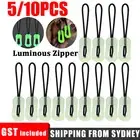 5/10pcs Luminous Zipper Pull Kit Portable Glow In The Dark Zipper Puller Head AU