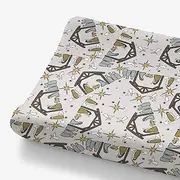 HawSkgFub Christmas Nativity Scene Changing Pad Cover Baby Girl Boy, Xmas Winter Holiday Holy Night Religious Faith Diaper Change Table Sheet, Soft Stretchy Safe Snug Fitted Changing Mat Fit 32/34x16