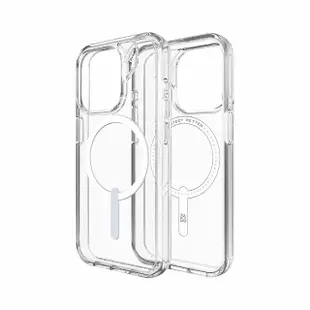 【ZAGG】iPhone 15/15 Plus/15 Pro/15 Pro Max 石墨烯防摔保護殼(水晶透明磁吸款)