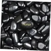11lbs Natural River Rocks, High-Polished Black Pebbles for Plants, 1-2 inch