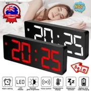 LED Digital Clock Mirror Display Snooze Alarm Temperature Time Table Desk DecoRK
