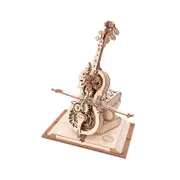 Robotime ROKR Magic Cello Mechanical Music Box 3D Wooden Puzzle Magical Mystery Funny Toy for Kids Child