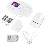 4G and WiFi Alarm System Anti-Theft Home Security System TFT Color Screen GSM Alarm Tuya APP Remote Indoor Intelligent Security Alarm Support RFID PIR Motion Sensors Easy Install for White AU Plug