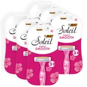 18pc Bic Women's Soleil Simply Smooth 3 Blade Razors/Shaver Flower Handle
