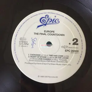 絕版碟 硬搖滾 流金 Europe The Final Countdown 12寸黑膠LP