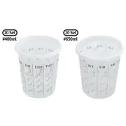 US 10 Set Calibrated Cup Reusable Paint Mixing Cups Sturdy Milliliter Container