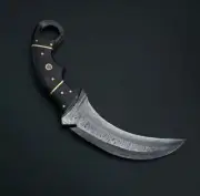 custome handmade damascus steel 11" Karambit KNIFE HANDLE micarta sheet
