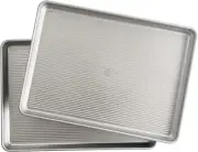 Aluminized Steel Half Sheet Pan Set of 2 for Baking and Roasting