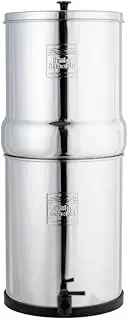 British Berkefeld Gravity Water Filter System - 12L Stainless Steel Water Filter System for Home with 2 Doulton NSF Certified Ceramic Ultra Sterasyl Cartridges | Travel Drinking System Filters PFAS