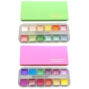 12 Colors Watercolor Paints Set Pearlescent Glitter Pigment Candy Color Paint