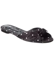 Dolce & Gabbana Polka-Dot Printed Satin Sandal