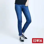 【EDWIN】女裝 JERSEYS EJ6超彈錐形迦績長褲(中古藍)