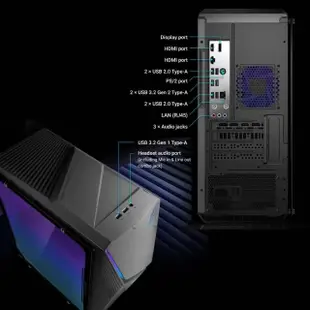 【ASUS 華碩】i7 RTX4060電競電腦(i7-13700F/16G/1TB SSD/RTX4060/W11/G13CH-71370F245W)