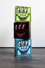 Keith Haring SoundQube Red Bluetooth Speaker Toy Qube 2020 Rare Limited