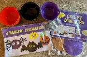 halloween party decorations Hanging Danglers Swirls Bat Pumpkin Ghost Spider Tub
