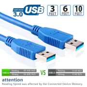 USB 3.0 Extension Cable Male to Male Data Sync Fast Charging Cable 3FT 6FT lot