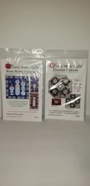 HAPPY APPLE QUILTS 6 SNOWMEN QUILT RUNNER TREE SKIRT TOPPER PLACEMAT DOOR HANGIN