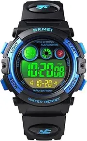 [AFARER] Watches for Boys Digital Waterproof Multi Colored Lights LED with Alarm Calendar Chronograph 1451&1478