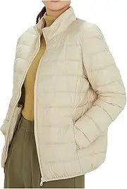 [Generic] Women's Quilted Jacket Lightweight Down Jacket Quilted Transition Jacket Elegant Coat Leisure Quilted Coat Winter Jacket Body Warmer Warm Outdoor Jacket Feather Light Down Jacket Women