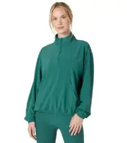 NWT Beyond Yoga In Stride Half Zip Teal Pullover Light Jacket, Size M