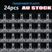 Lot of 24 Display Stand Easel Plate Holder Picture Photo Art Plastic FoldabNJ