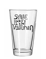Stevie Ray Vaughan - Rock and Roll - 16 oz Pint Beer Glass Seltzer Tumbler 102