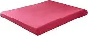 Pure Color Imitation Silk Fitted Sheet Single Double King Queen Mattress Protector Summer Non-Slip Bed cover-140cm_*_190cm+30cm(1pcs)_red