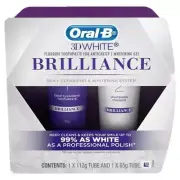 Oral B 3D White Brilliance Teeth Whitening Toothpaste Kit