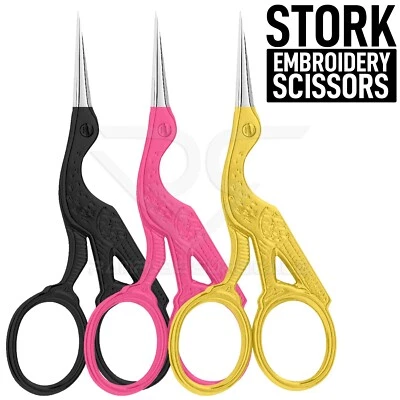 3.5" Stork Embroidery Scissors Small Sewing Craft Embroidery Tool Dressmaking