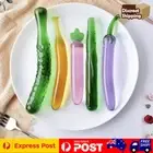 Glass plug dildo Crystal Vegetable shaped Penis Butt anal wand sex toy