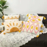 Decorative Boho Cushion Cover Tufted Pillow Cover Pillow Case for Throw Sofa Couch Bed Chair Living Room Bedroom
