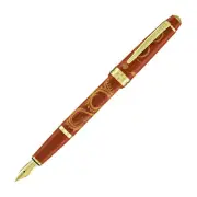Cross Bailey Light Year of the Dragon Fountain Pen in Polished Amber Resin GT-F