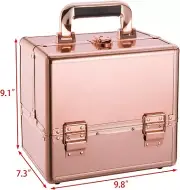 Ollieroo Makeup Train Case Professional 9.8 Aluminum Make Up Cosmetic Artist Org
