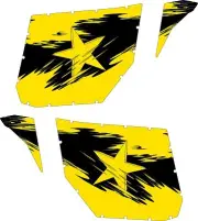 Pro Armor Door Graphics Kit Can-Am Commander Yellow Can Am Decal Sticker