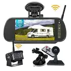 Digital Wireless Reverse Camera Rear View 7" Monitor Kit For Truck Caravan Van