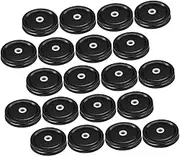 DOITOOL 20pcs Jar Lids with Straw Hole Sealing Lid Covers for Jars Tinplate Regular Mouth Leakproof Reusable
