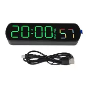 Rectangular Alarm Clock Temperature Voice-activated White Clock With White Light