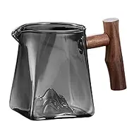 Tea Glass - Glass Coffee Jug, Coffee Maker | Glass Coffee Jug with Heat Resistant Handle, Portable Glass Coffee Maker, 330ml Thermal Insulated Kettle for Travel