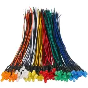 120pcs 12V LED Lights Emitting Diodes, 5mm, [01] 6 Colors X 20 Pcs / 120